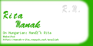 rita manak business card